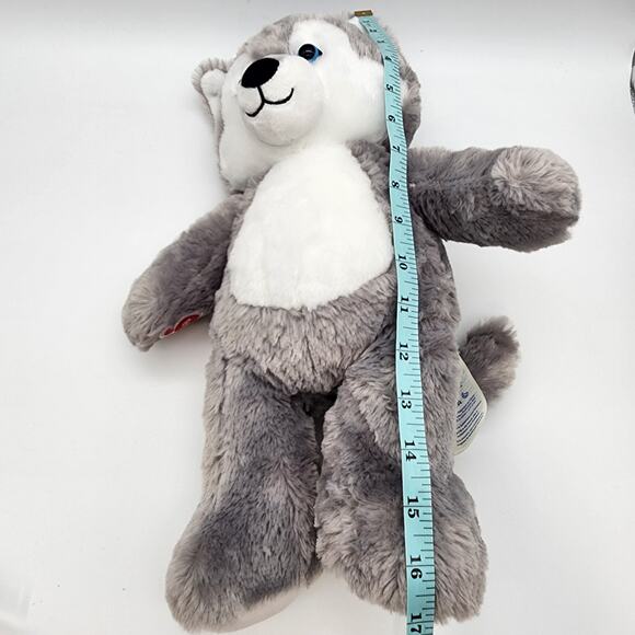 Build a Bear Wiley The Wolf Plush 16" Great Wolf Lodge Gray Hard Blue Eyes BAB - Picture 10 of 11